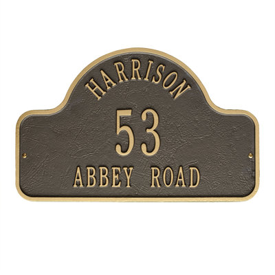 Lexy 3-Line Wall Address Plaque