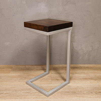 C Shape Rustic Side Table
