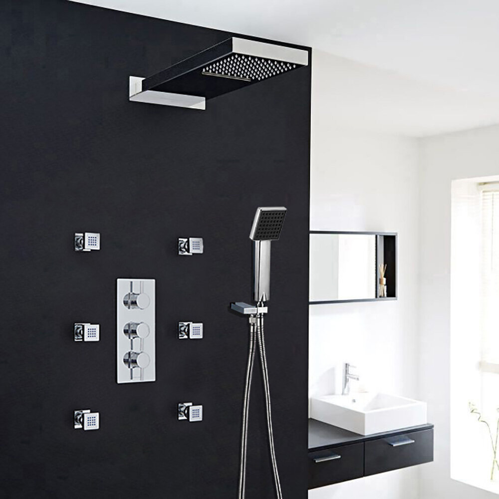 Juno Showers JS121SF Complete Shower System with Rough-In Valve