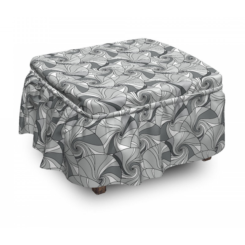 Housse pour à rayures repose-pieds doodle circles