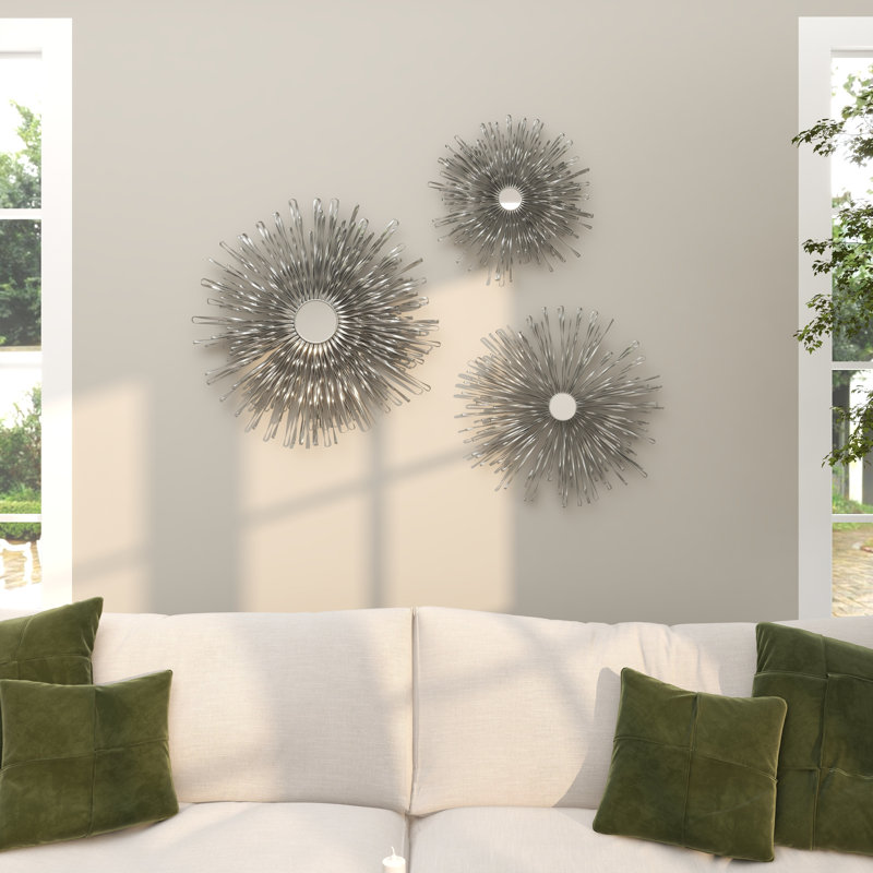 Ensemble de miroirs 3 pièces Lucienne, Argent