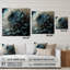 Bleu et blanc fleurs de dahlia II - art mural en acrylique Dahlia pour le salon-1372701323