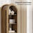 74.8" Tall Arched Bookshelf, 6-Tier Narrow Open Bookcase-1843393028