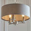 3 - Light Brushed Chrome Plate Pendant