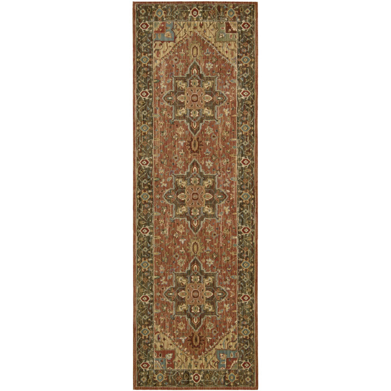 Bardwell Oriental Wool Area Rug, Runner 76 x 366cm