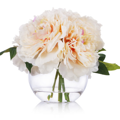 Silk Peony Arrangement in Vase