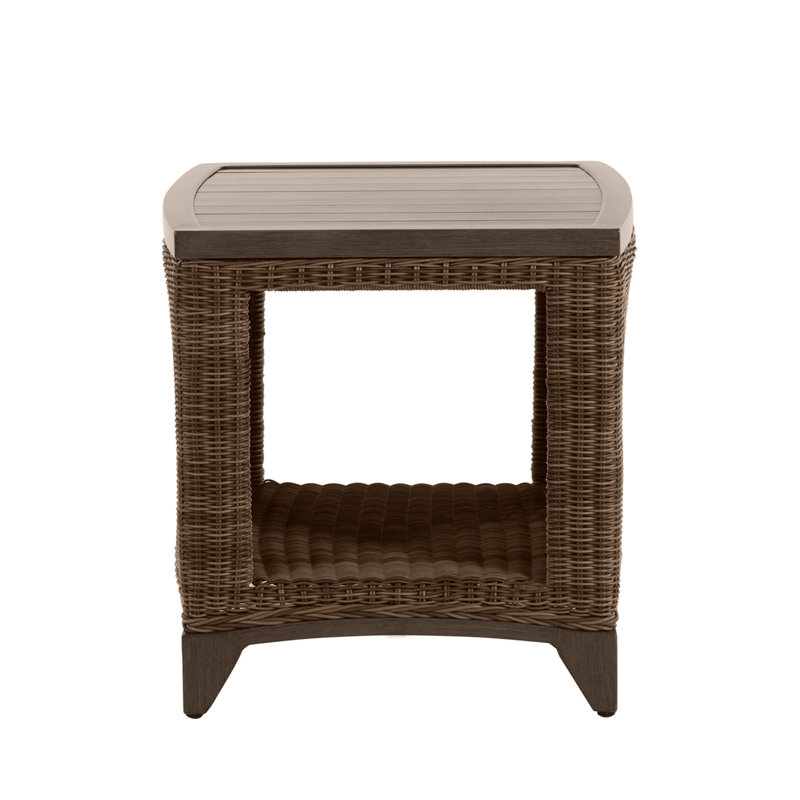Astoria Outdoor Side Table, Raffia/Oak