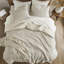 Édredon surdimensionné double / grand - 3 pièces en coton à bourre géométrique 100% beige