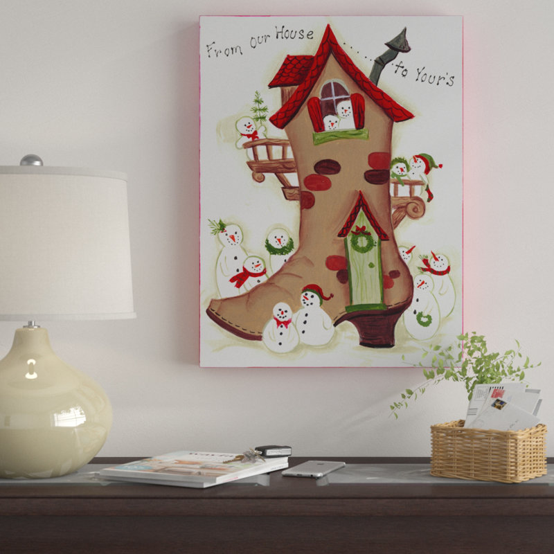 « from notre maison au vôtre », art sur toile, H 32 po x l 24 po x P 2 po