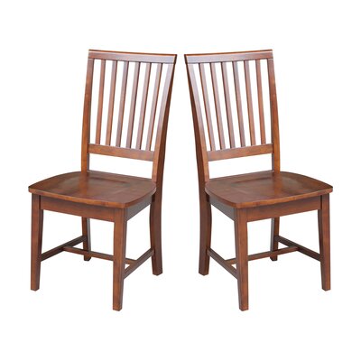 Gracie Oaks Aalaysha Solid Wood Slat Back Side Chair & Reviews | Wayfair
