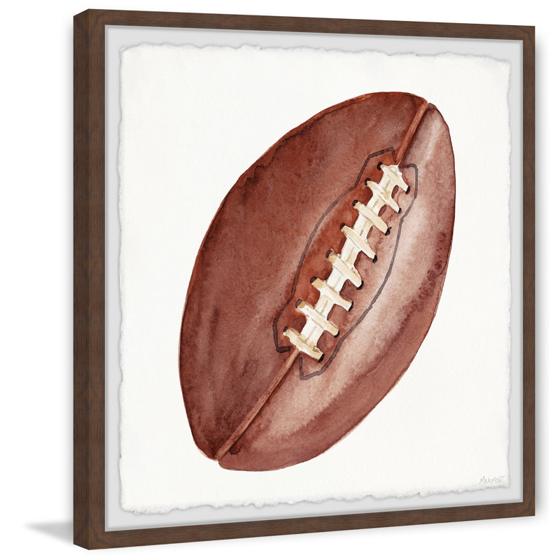 «Cambrai Leather Football», reproduction encadrée, H 18 po x l 18 po x 1,5 po