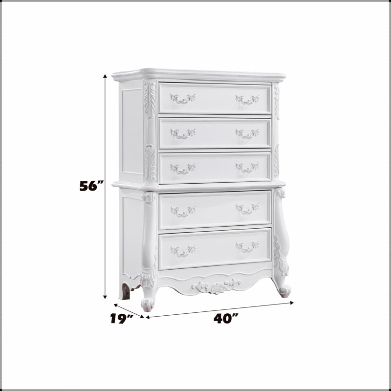 Commode Latisha à finition blanche avec rangement spacieux et fabrication durable pour un décor moderne et élégant