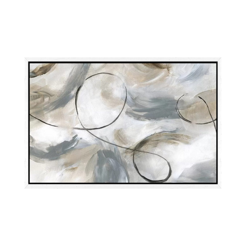 Staccato - Painting on Canvas, White Framed, 101.6 cm H x 66.04 cm W