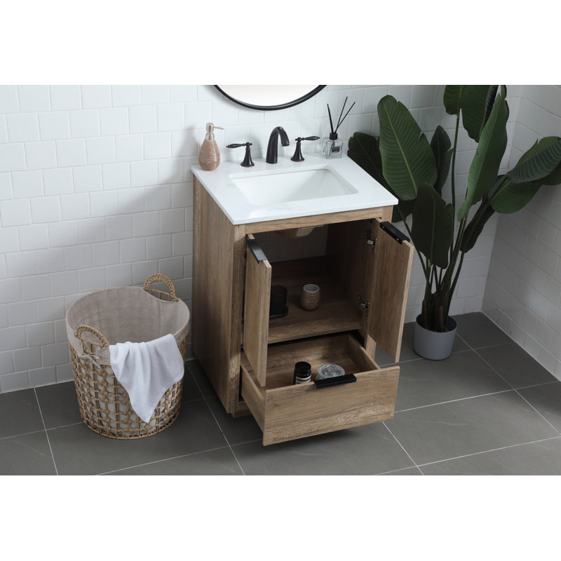 Ensemble de meuble-lavabo simple 24 po Broadlands, Chêne naturel