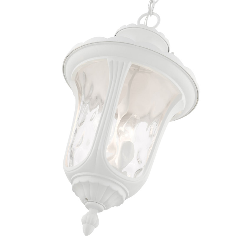 Arelene Outdoor Pendant, 20.5" H x 11" W, Textured White