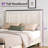 Farmhouse Wood Full Platform Bed Frame With 52" Tall Headboard, Large Storage Drawers, Cream-340031477-365111559