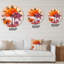Impression d'arbres colorés I - Horloge murale traditionnelle-60329293