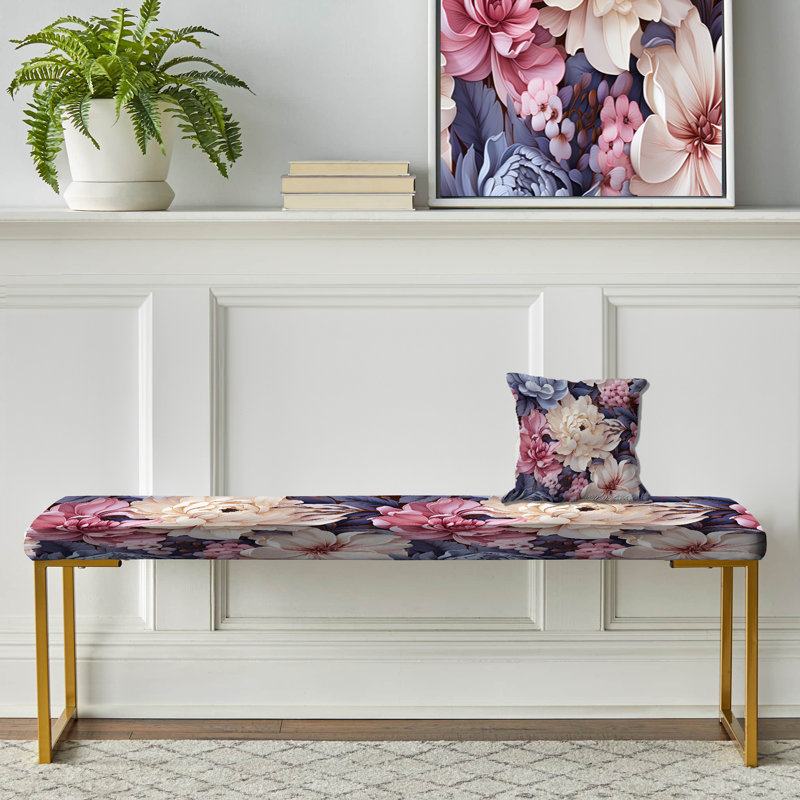 Banc rembourré or, Farmhouse Pink