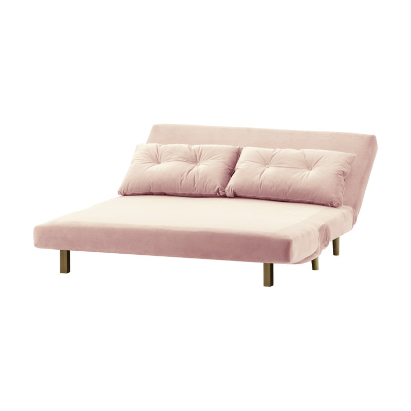 Varujhan 2 Seater Sofa Bed, Beige, Wax Black,  78cm H X 120cm W X 90cm D