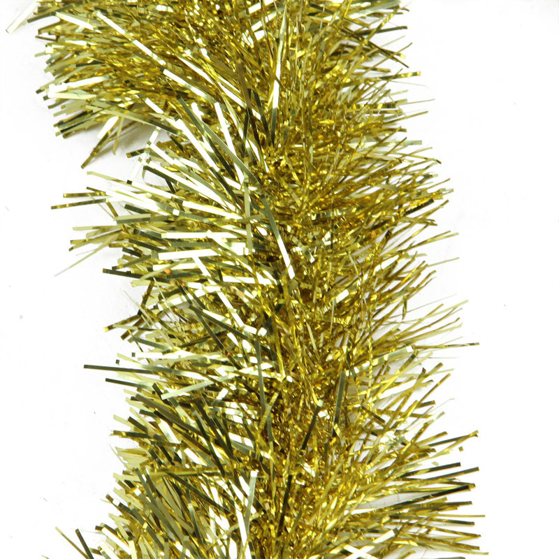 Guirlande de Noël Tinsel - non éclairée, Or, 50' L x 2.5" W