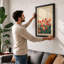 Tulip Field Botanical - Framed Print-1623005109-1623005110