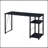 Rectangular Writing Desk With 2 Tier Shelf-573868663