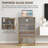 Media Cabinet, 4-Tier Stereo Cabinet, Modern Audio Video Media Stand With Adjustable Shelves, Entryway Cabinet-255019133