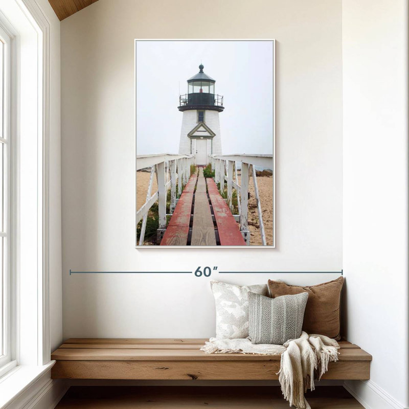 Phare de Brant Point, Floating Frame White, 31" x 46"