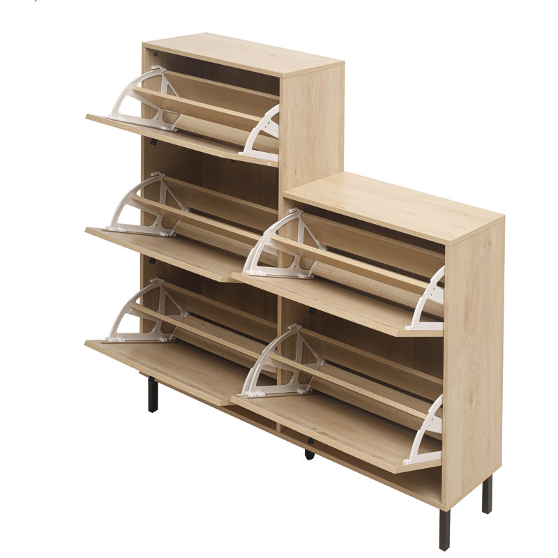 Range-chaussures en rotin 5 portes