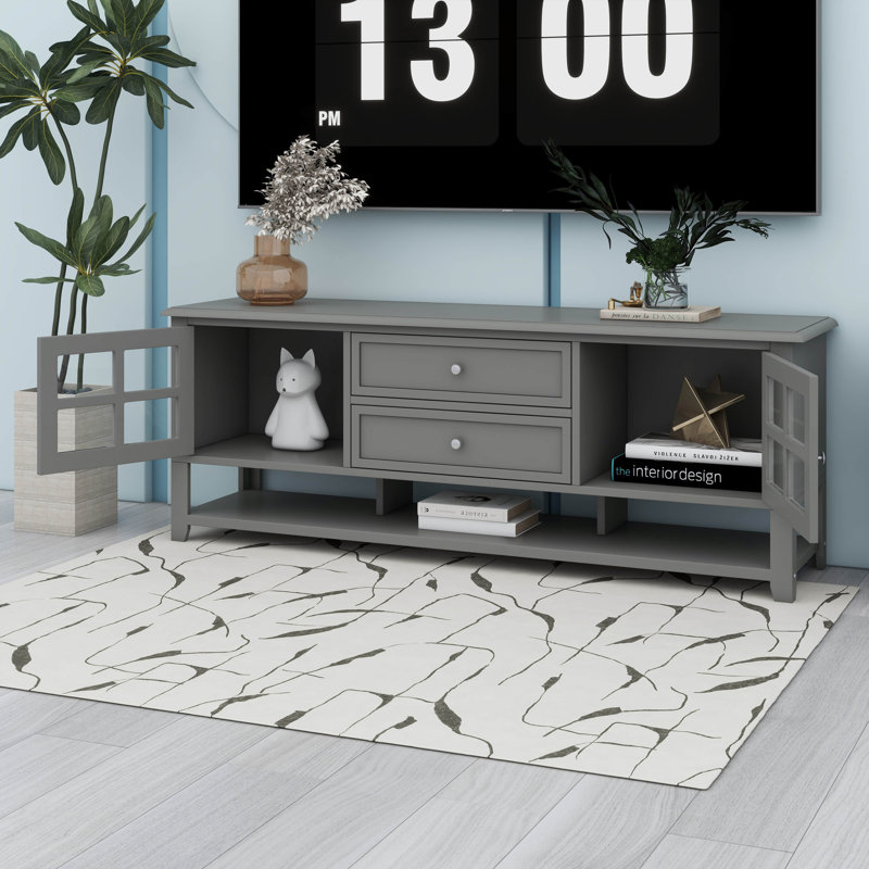 Meuble télé moderne pouvant accueillir un téléviseur de 60 pouces ou un meuble multimédia avec rangement multifonctionnel pour le salon et la chambre à coucher