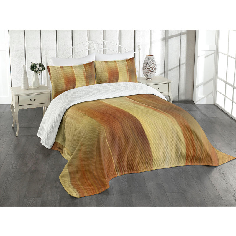 King White Quilted Bedspread Set with Pillow Shams