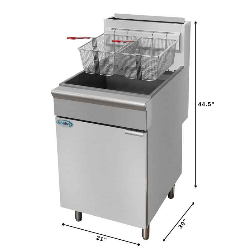 75 lb Stainless Steel Dual Basket Natural Gas Deep Fryer