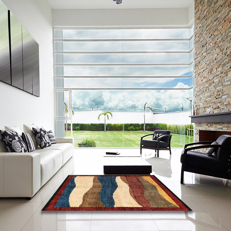 Abstract Indoor Rug, Square 8'