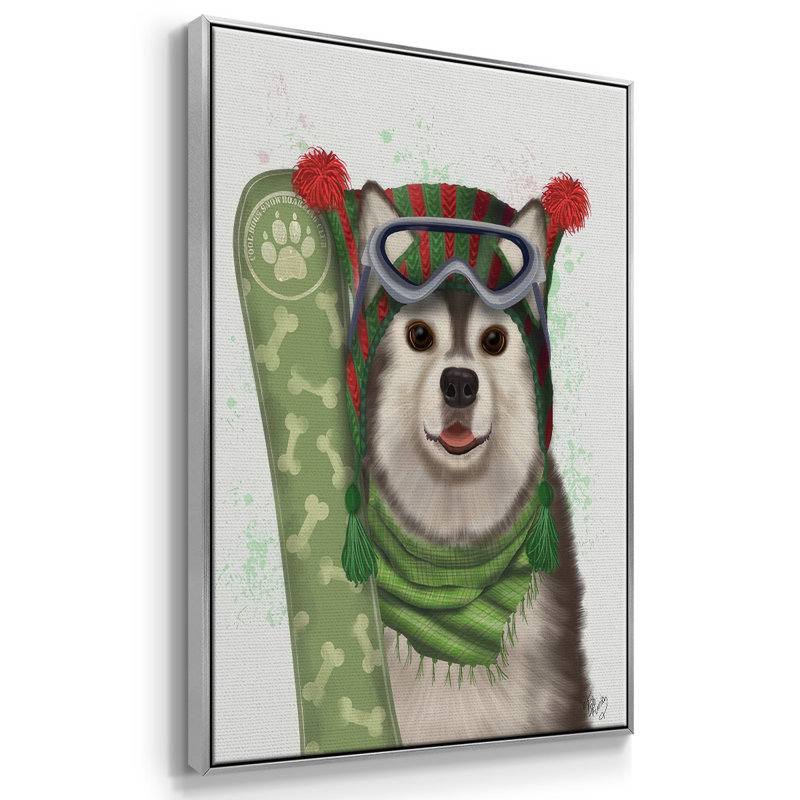 Snowboard de Noël Husky, Gris, H 37 po x l 25 po x P 1,5 po