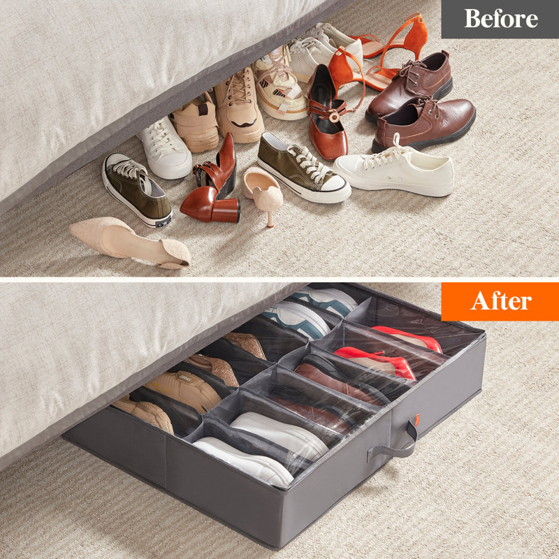 Fabric Underbed Shoe Storage Set, 2