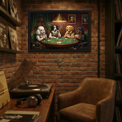 Animals Dogs Playing Poker Classic Art Print