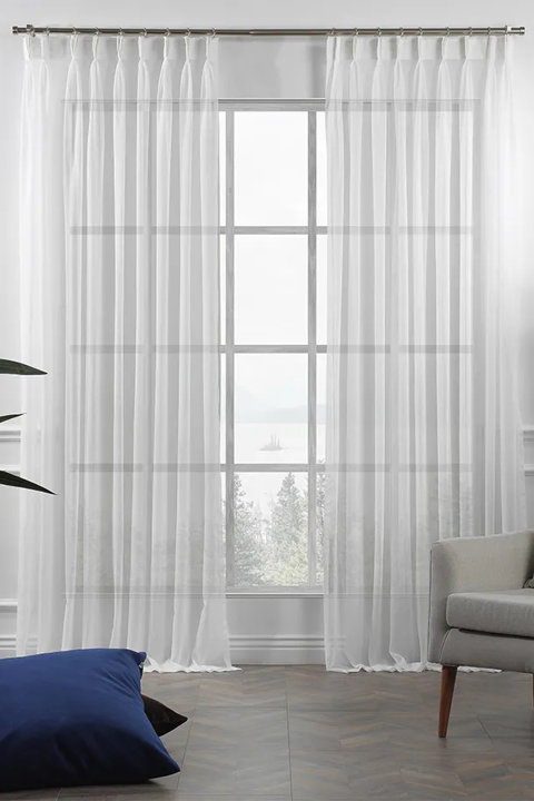 Pinch Pleat Sheer