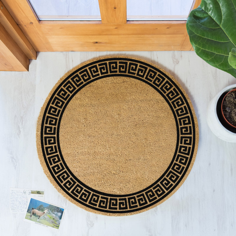 Arcibaldo Non-Slip Indoor Doormat, Black/Beige