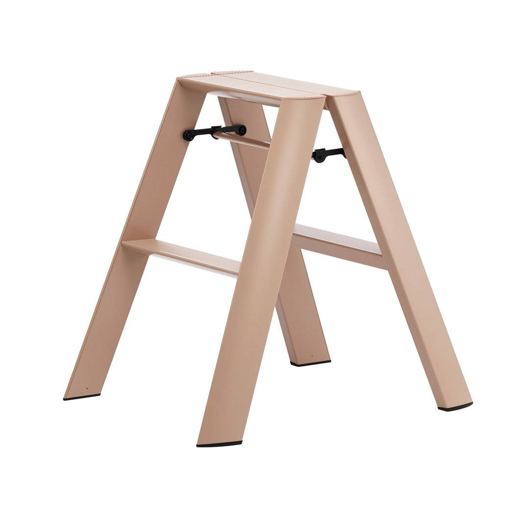 lucano 2 - Step Aluminum Lightweight Folding Ladder Step Stool Hasegawa Ladders 