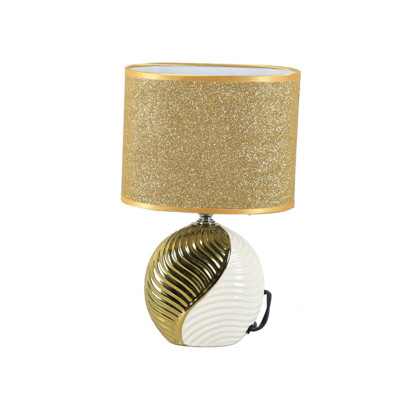 Lampe de table 12,6 "avec prise, Or
