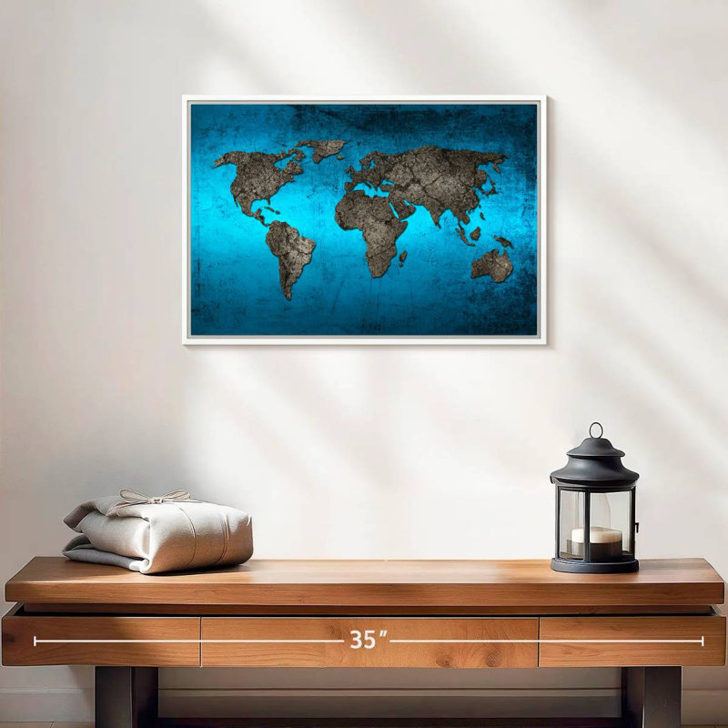 Ocean World Luro, Floating Frame White, 19" X 13"
