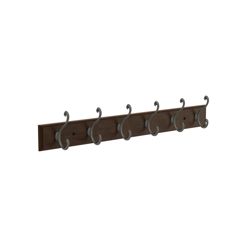 6 - Hook Wall Mounted Coat Rack
