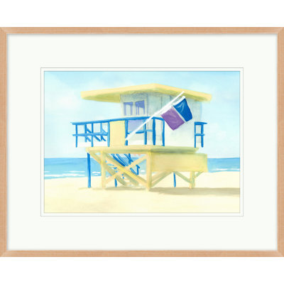 South Beach Shack 2 - Peinture encadrée sur papier