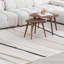 Tapis d'intérieur à chevrons beige / gris 4 pi x 6 pi (3 pi 11 po x 5 pi 7 po) Branch Branch Caldera, tapis contemporain, à poils moyens et résistant aux taches-1411564255