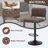 Adjustable PU Leather Bar Stool with Backrest, Footrest & 16" Stable Base-1715576814