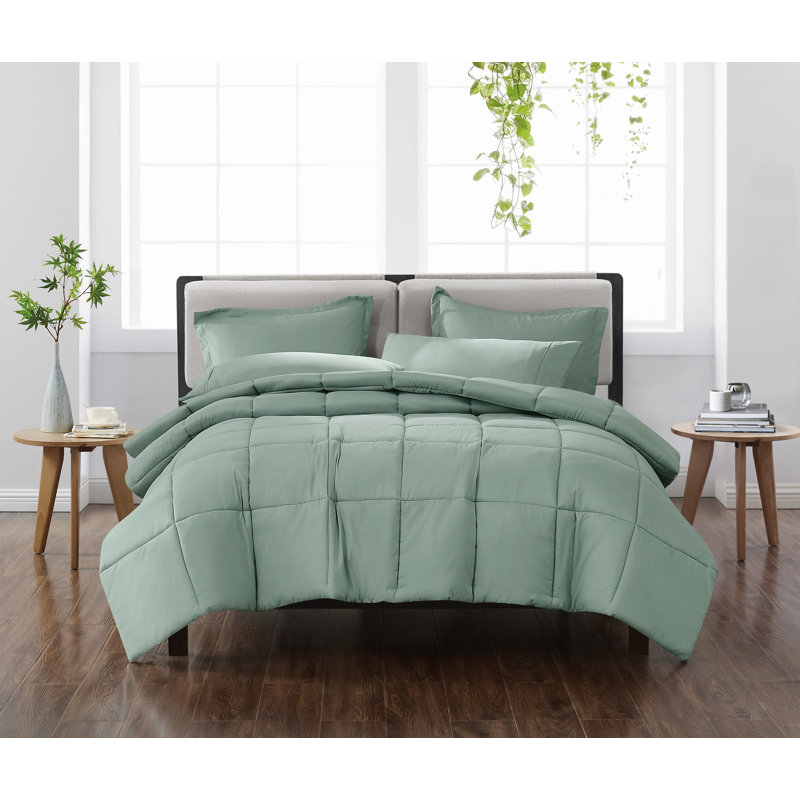 Polyester Ring Stitch Comforter, King Comforter + 2 Shams, Blue