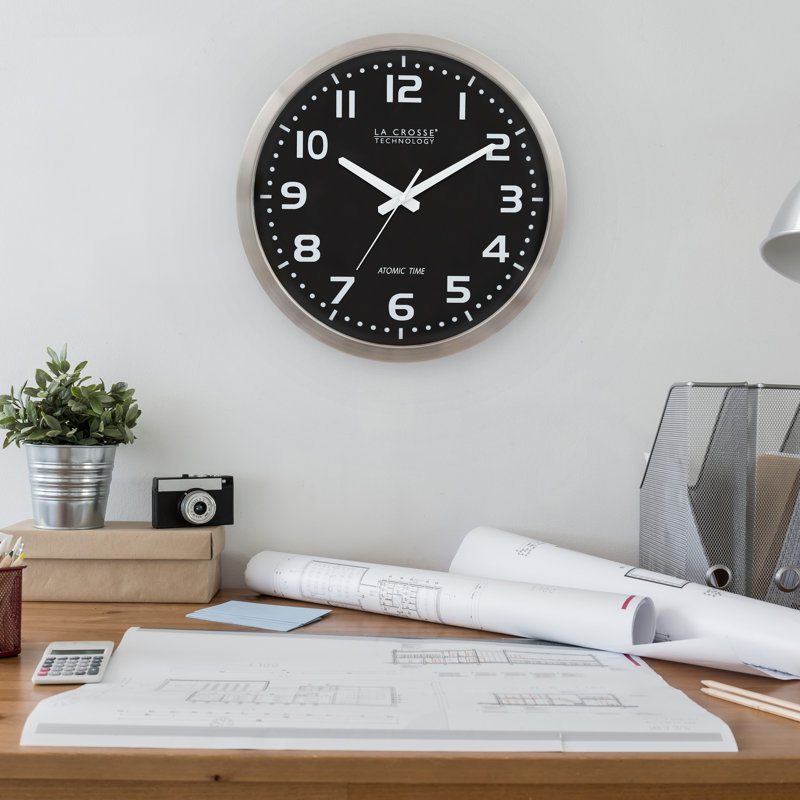 Weese 16" Stainless Steel Atomic Wall Clock