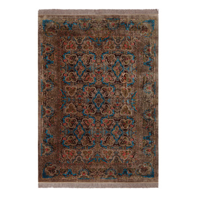 The Jahanshah Collection Handmade Silk Area Rug