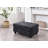 Sleek Contemporary Black Ottoman
