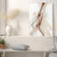 Bronze et blanc, tourbillon de marbre liquide abstrait avec des taches d'or sur toile-132737025